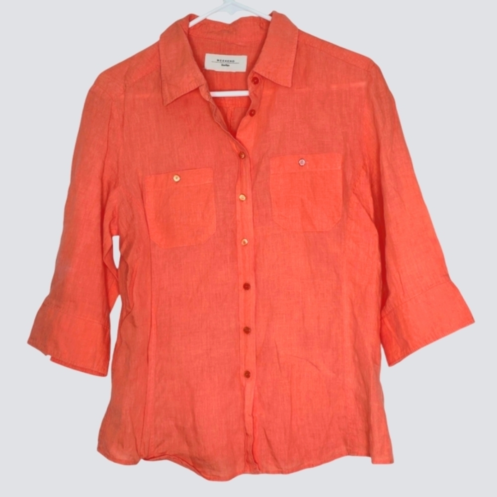 Weekend Max Mara Women's Coral Button-Up Top